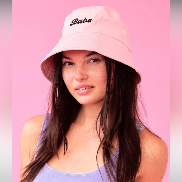 Pink “Babe” Embroidered Bucket Hat - Picture 3 of 5